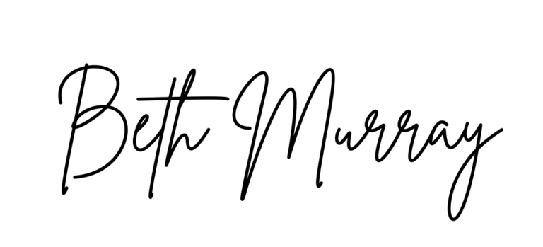 Beth Murray logo in a cursive font.